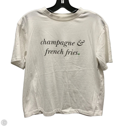 Top Short Sleeve Designer By Kate Spade In White, Size: Xs
