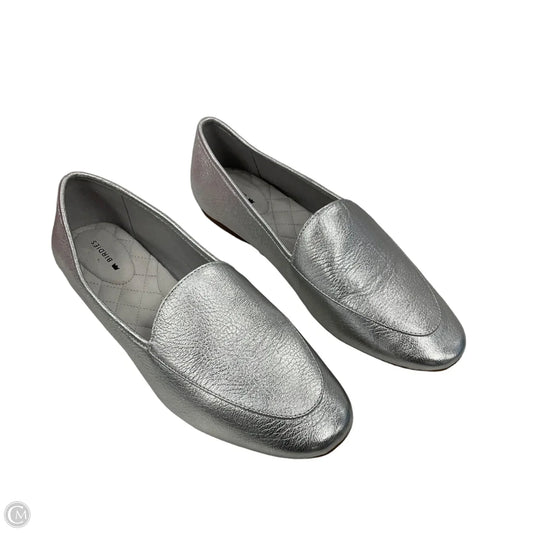 Shoes Flats By Birdies In Silver, Size: 9.5