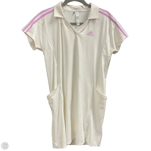 Dress Casual Midi By Adidas In White, Size: S