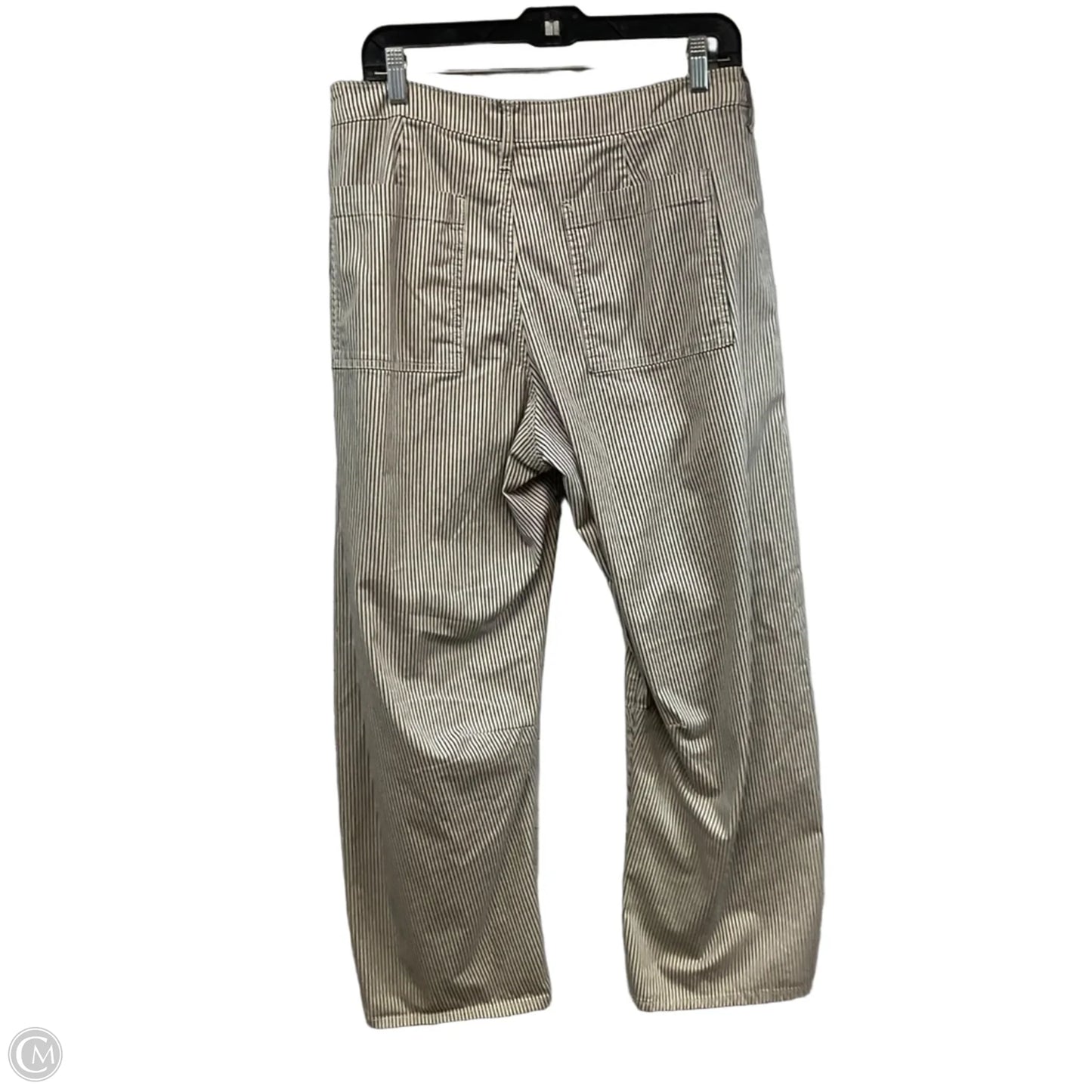 Pants Barrel Leg By Gap In Cream & Blue, Size: 12