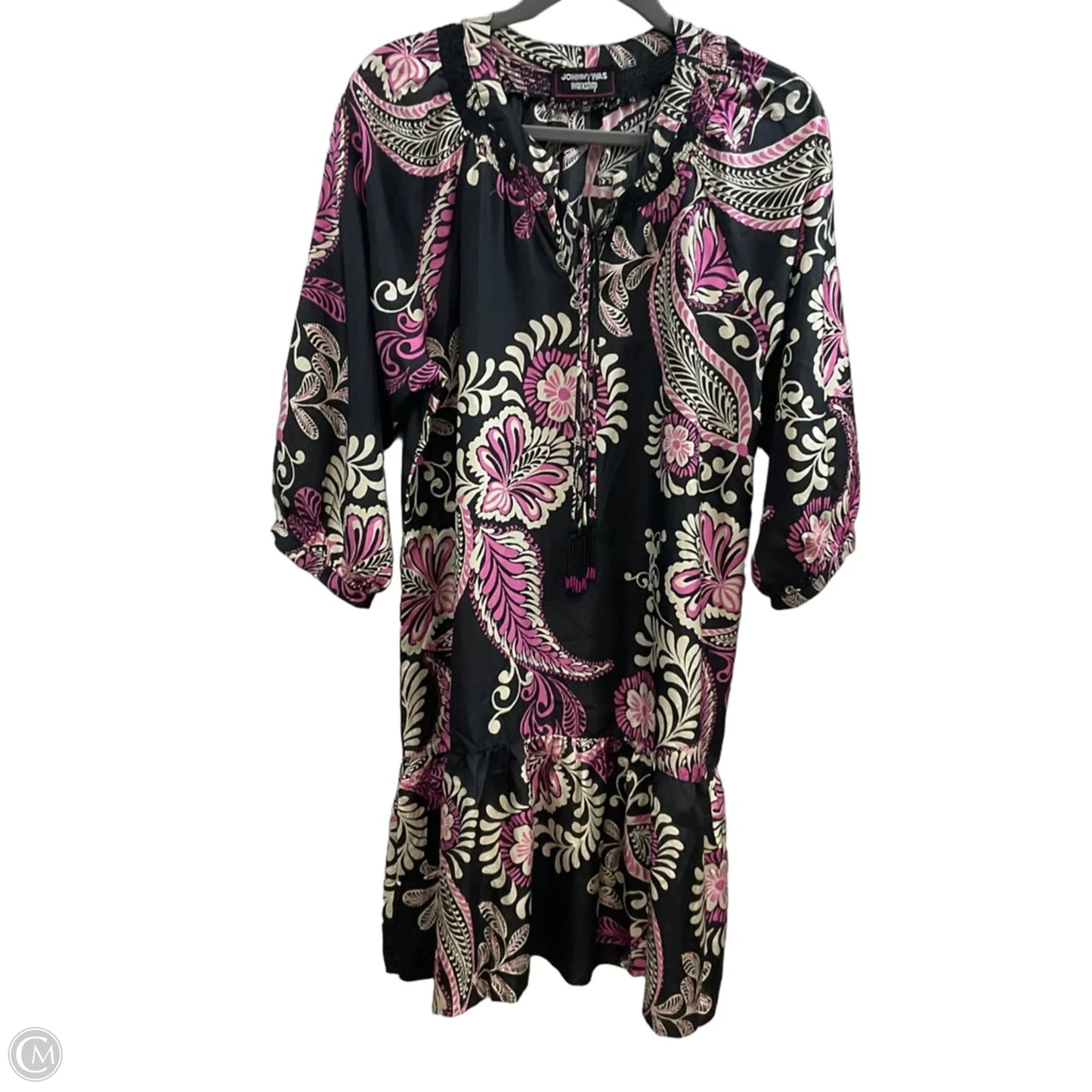Dress Casual Midi By Johnny Was In Black, Size: M