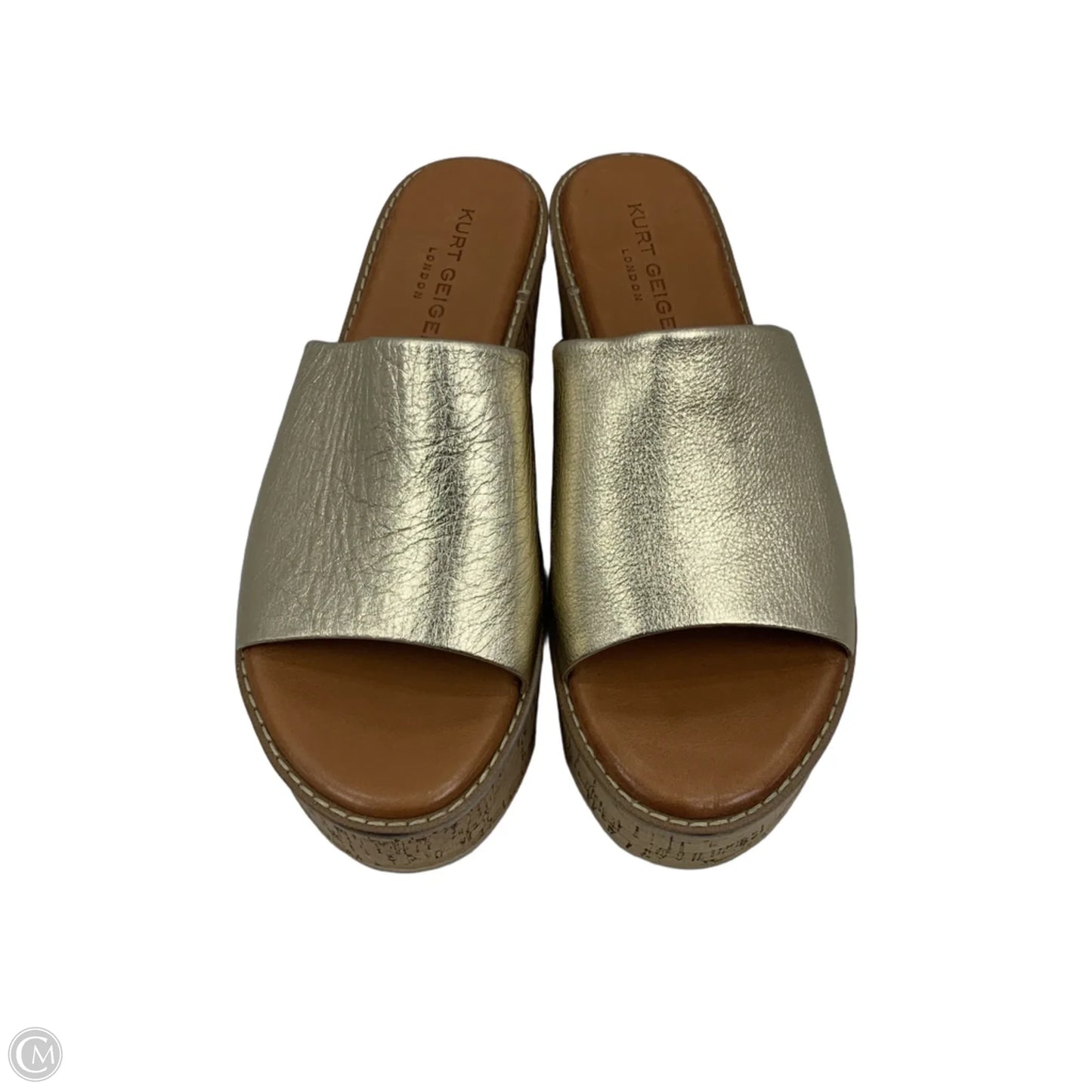 Sandals Heels Platform By Kurt Geiger London In Gold, Size: 9