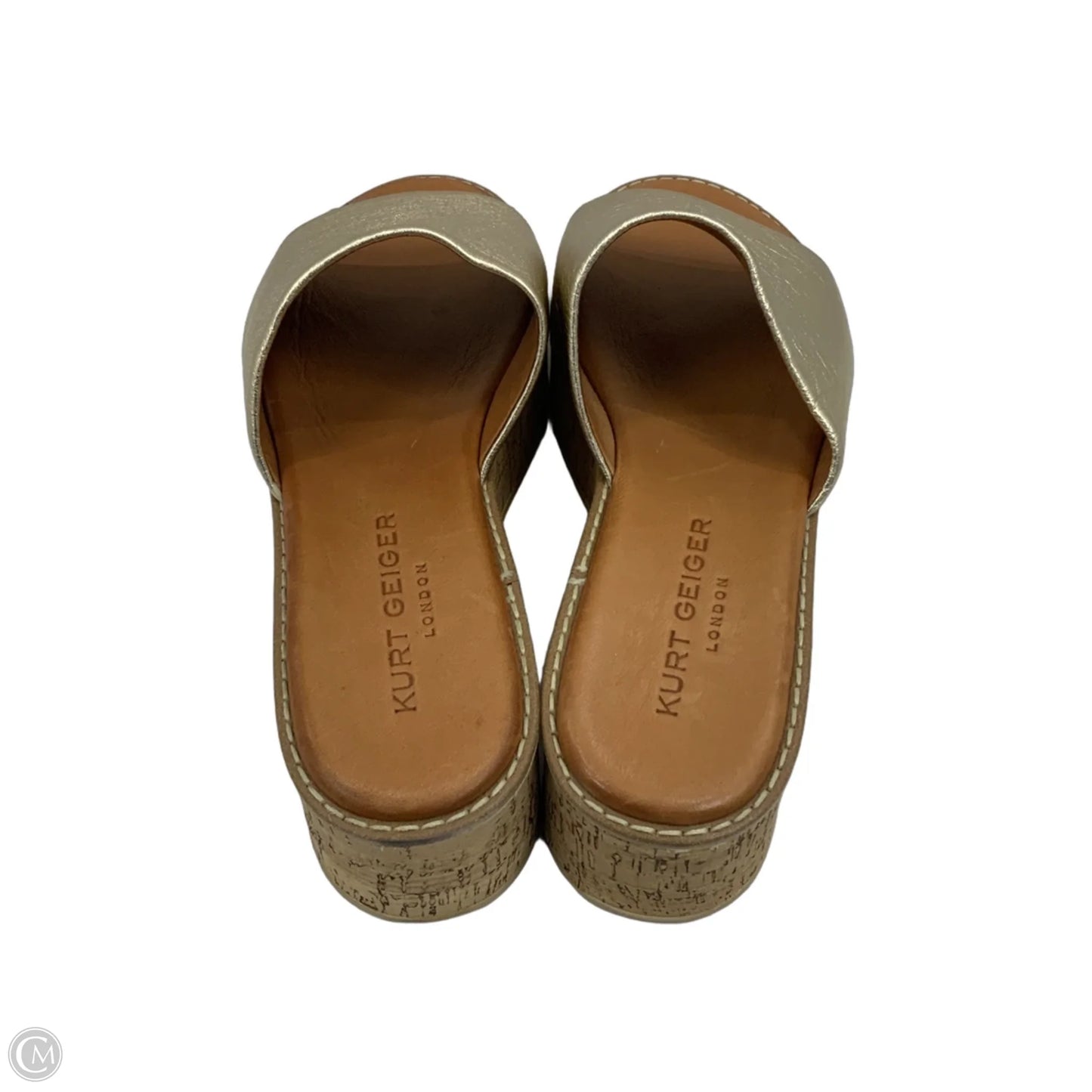 Sandals Heels Platform By Kurt Geiger London In Gold, Size: 9