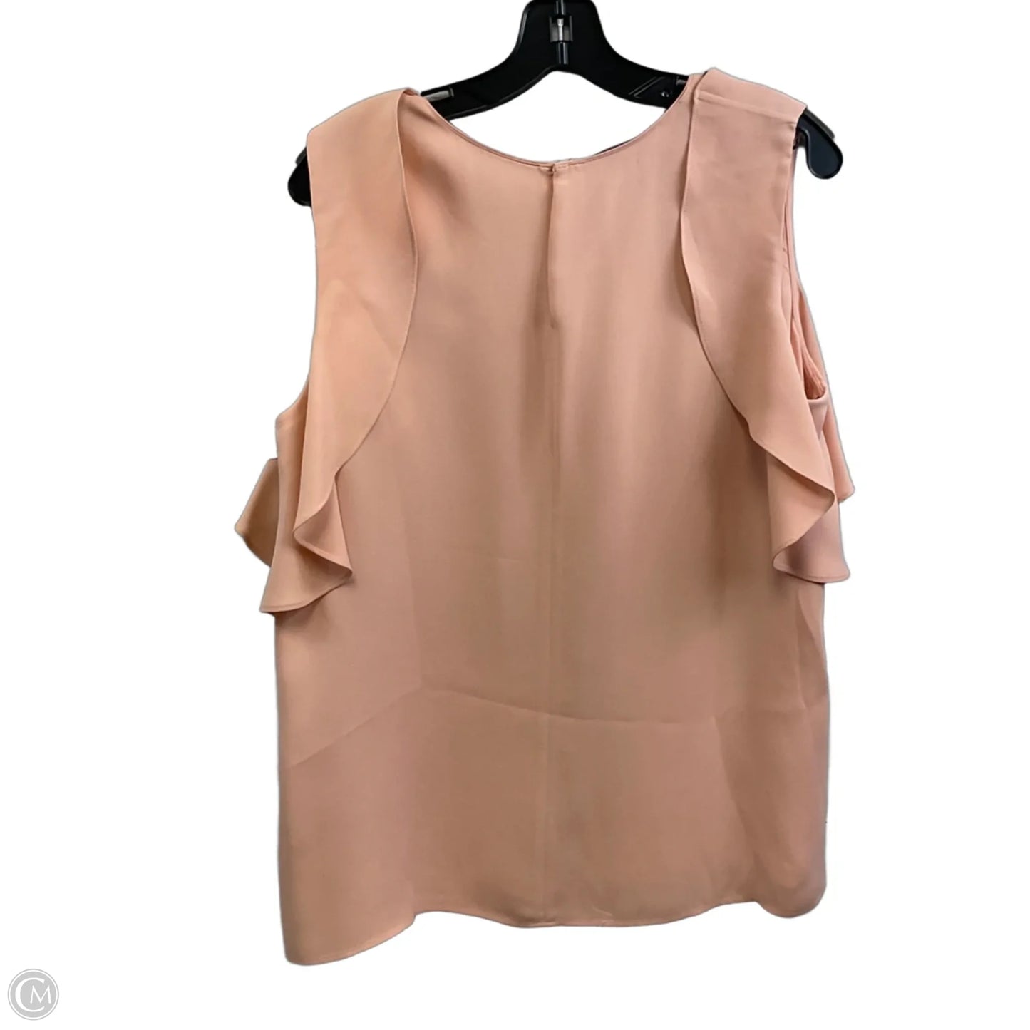 Blouse Designer By Lafayette 148 In Peach, Size: L
