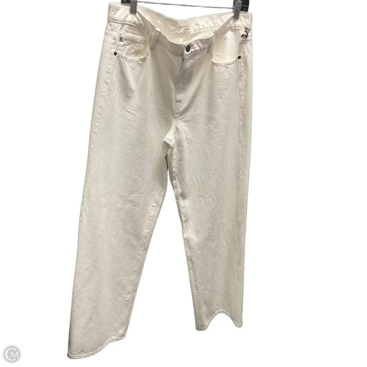 Jeans Designer By Lafayette 148 In White Denim, Size: 14
