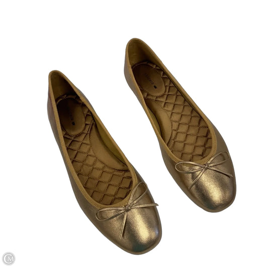 Shoes Flats By Birdies In Gold, Size: 8.5