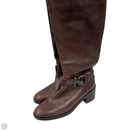 Boots Designer By Coach In Brown, Size: 8.5