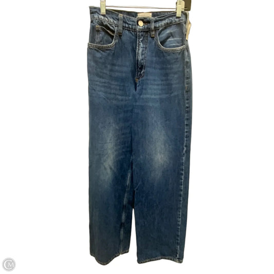 Jeans Wide Leg By Frame In Blue Denim, Size: 0