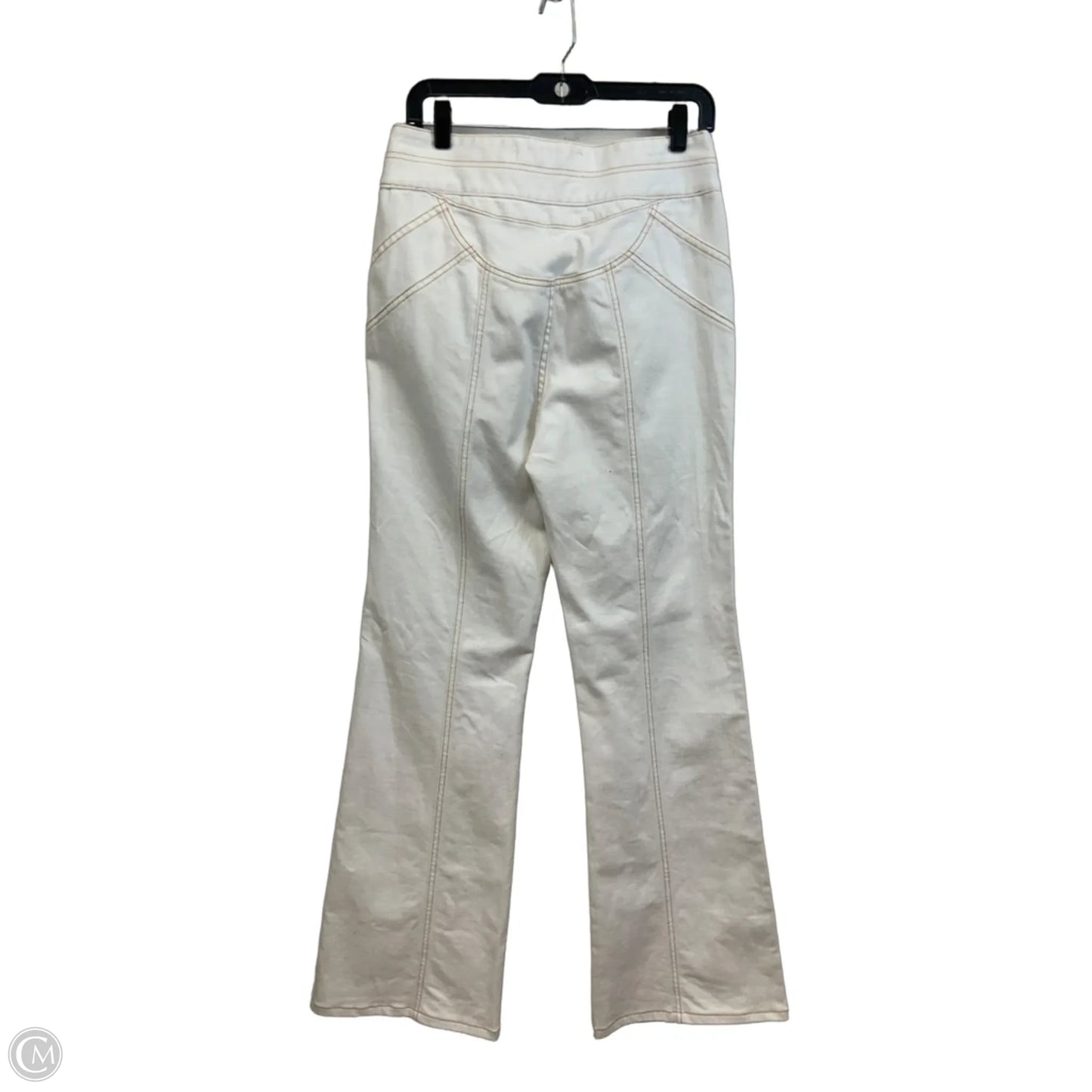 Jeans Wide Leg By Veronica Beard In White Denim, Size: 10