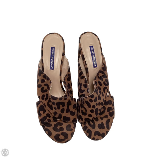 Sandals Designer By Stuart Weitzman In Animal Print, Size: 9.5