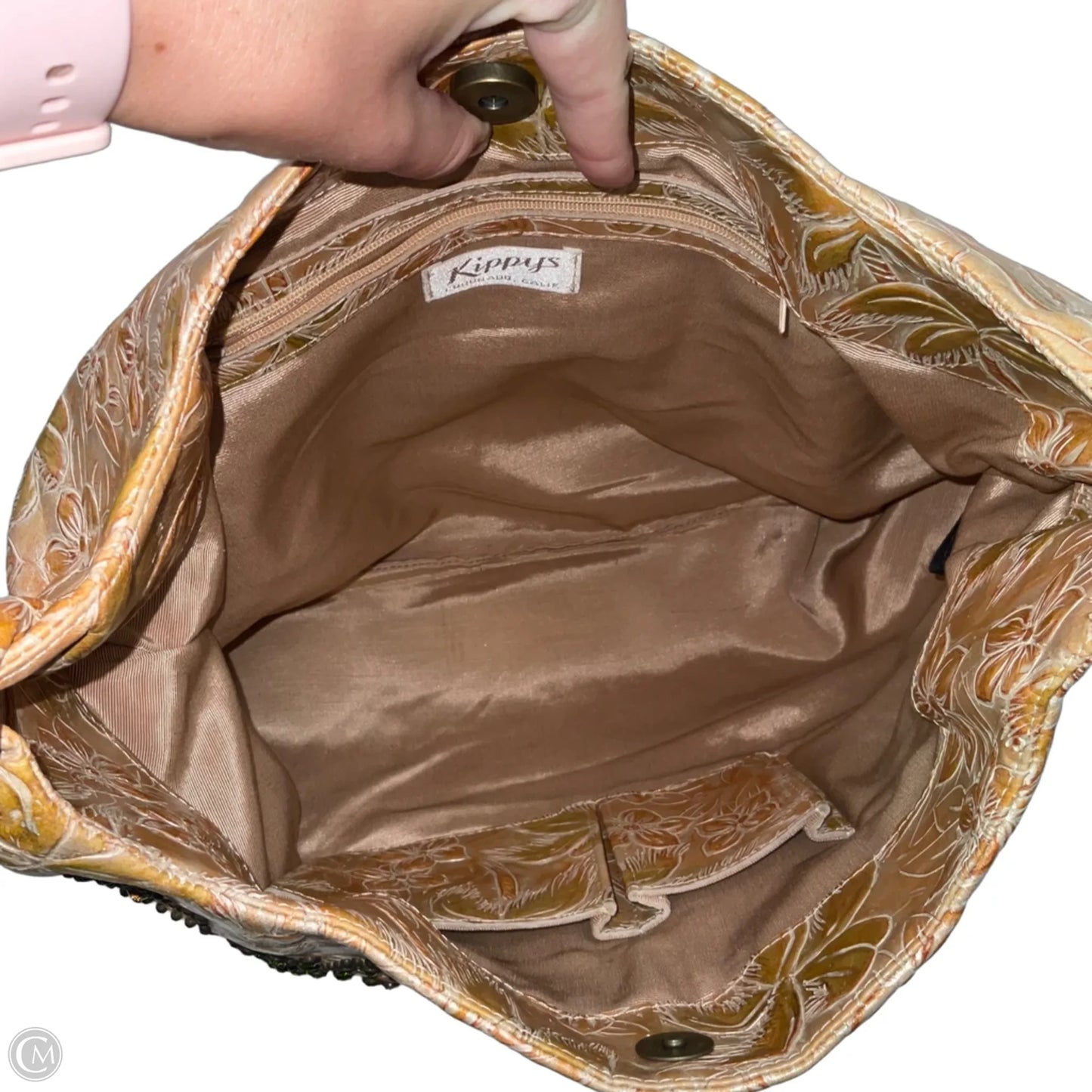 Handbag Leather By Kippys, Size: Large