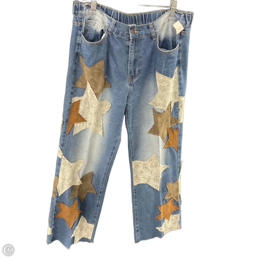 Jeans Wide Leg By OH JEANS In Blue Denim, Size: L