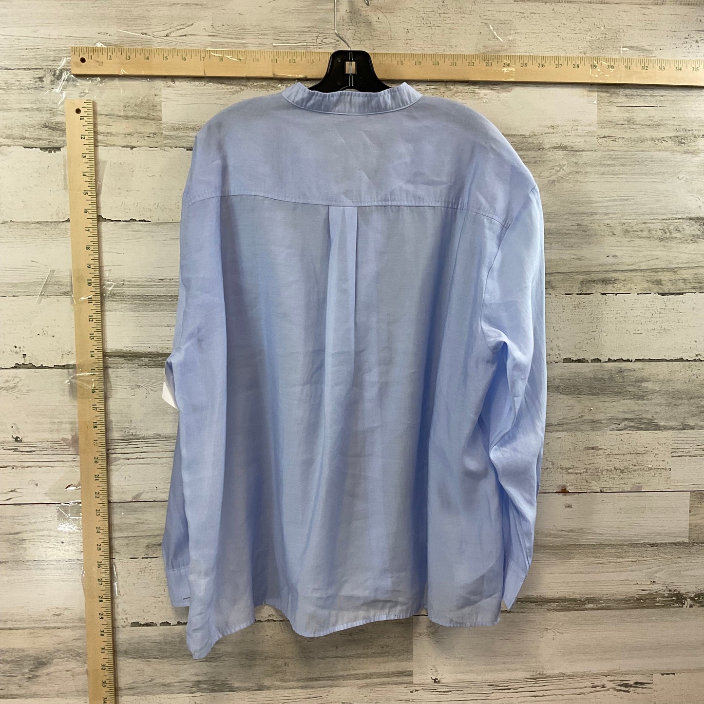 Blue Blouse Long Sleeve Molly Bracken, Size Xl