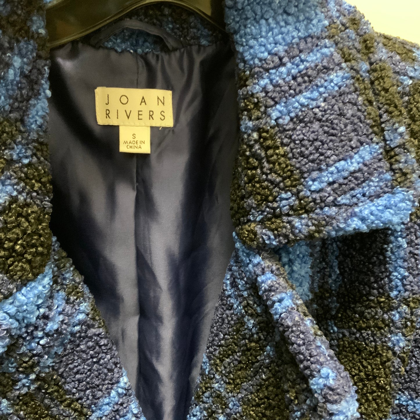 Jacket Fleece By Joan Rivers In Blue, Size: S