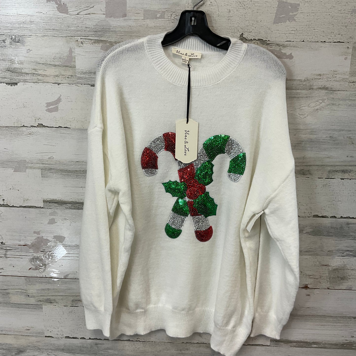 Sweater By VINE & LOVE In Christmas, Size: L