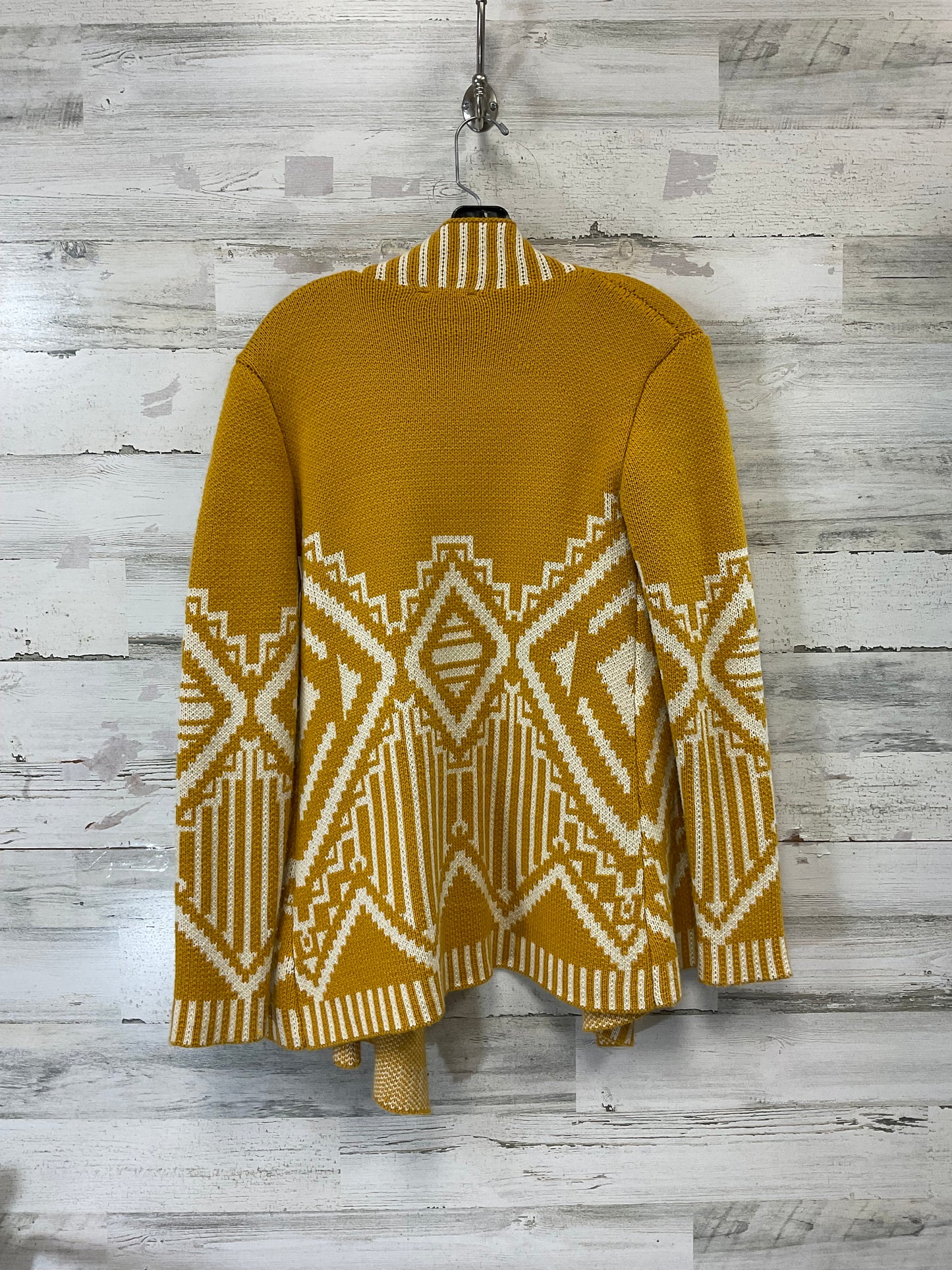 Sweater Cardigan By Blu Pepper In Gold, Size: M