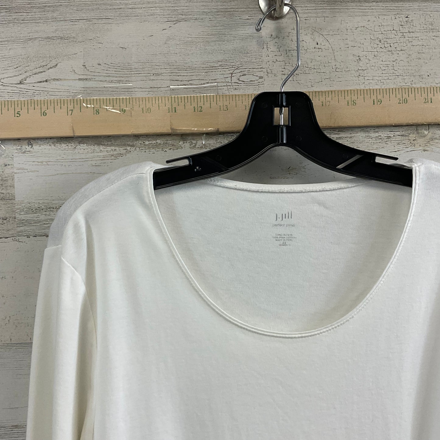 White Top Long Sleeve Basic J. Jill, Size 2x