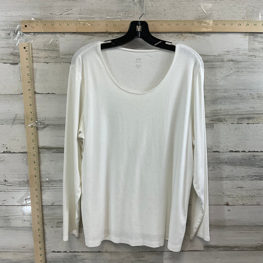 White Top Long Sleeve Basic J. Jill, Size 2x