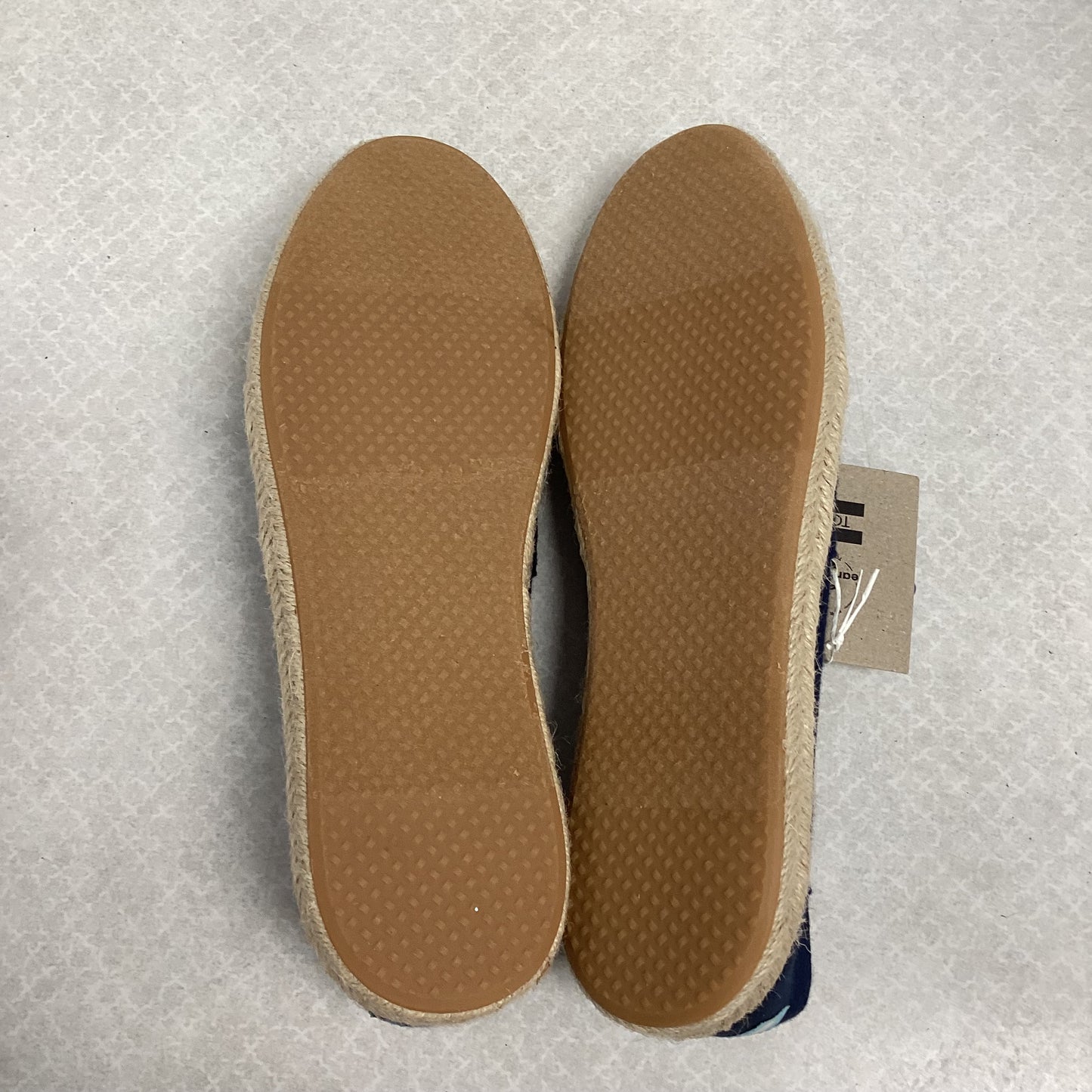 Blue Shoes Flats Toms, Size 9.5