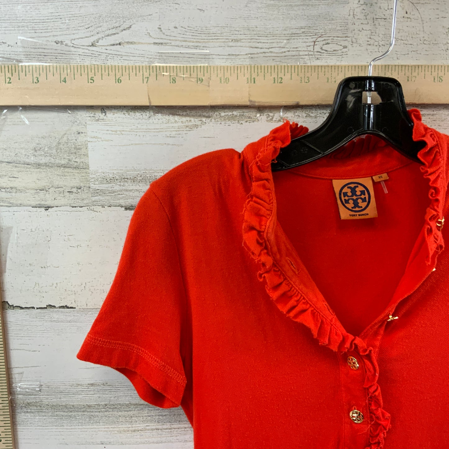 Orange Top Short Sleeve Tory Burch, Size Xs