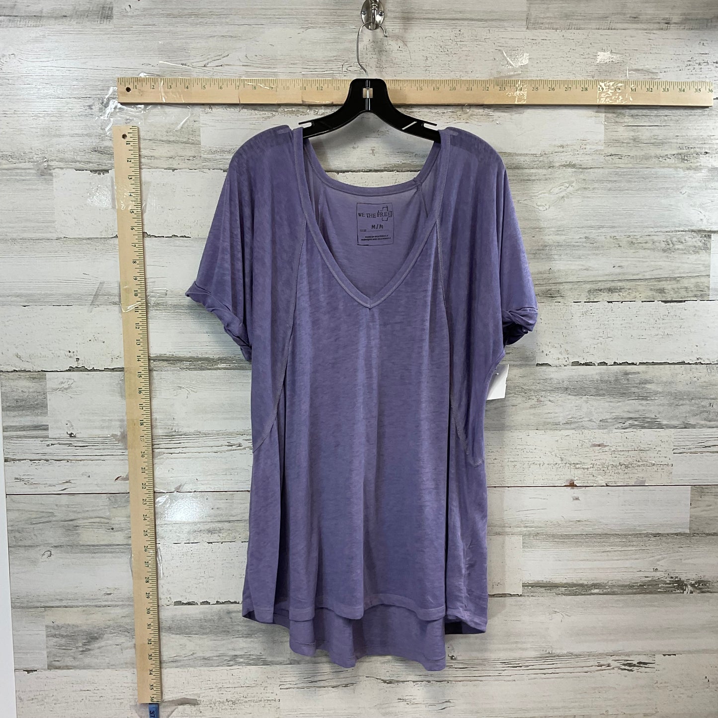 Purple Top Short Sleeve We The Free, Size M