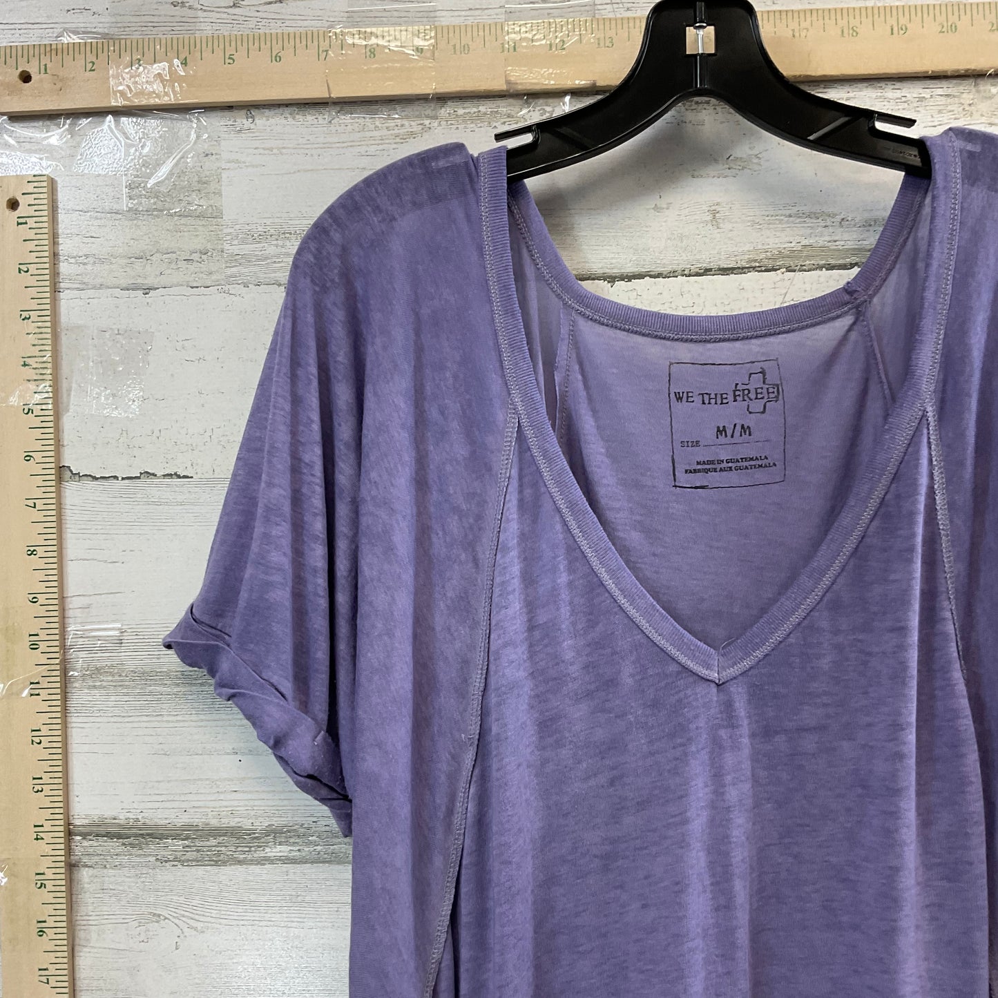 Purple Top Short Sleeve We The Free, Size M