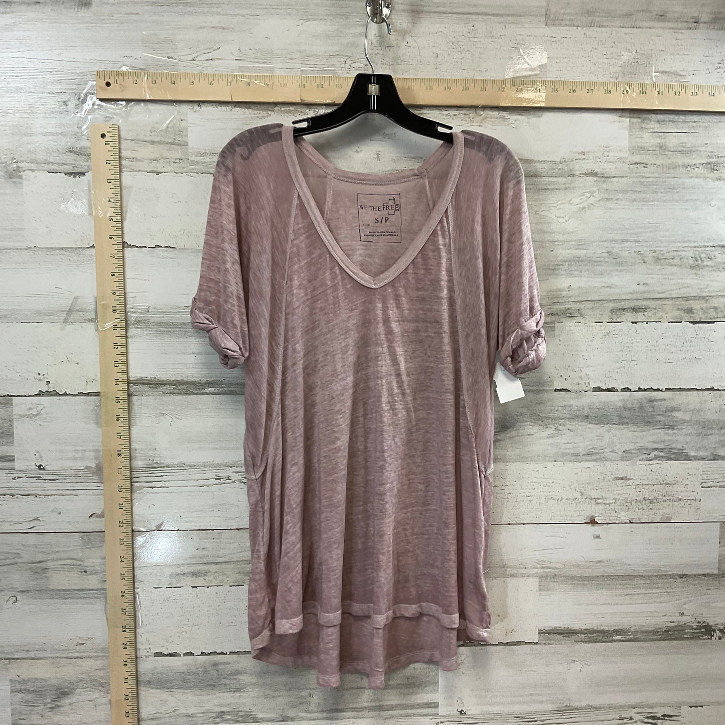 Pink Top Short Sleeve We The Free, Size S