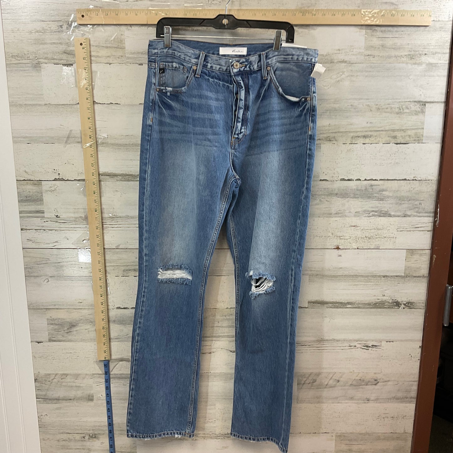 Blue Denim Jeans Straight Kancan, Size 10