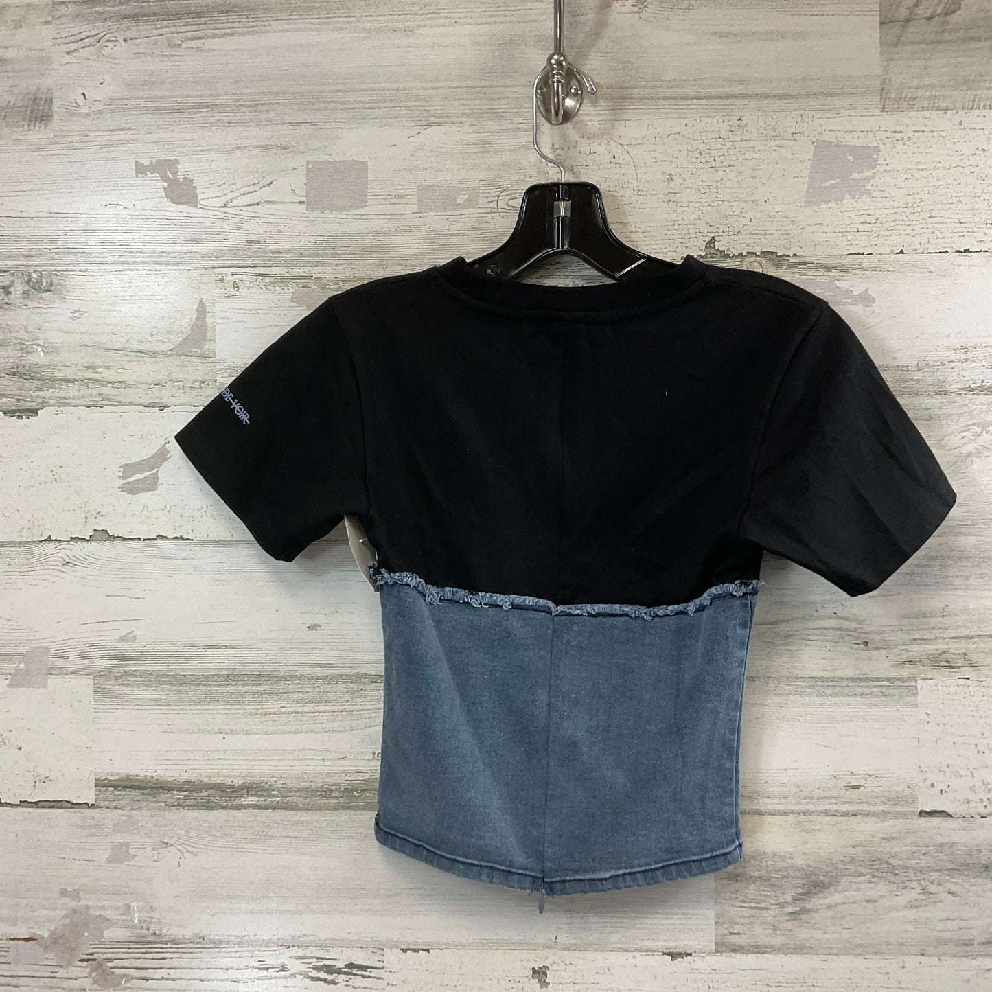 Top Short Sleeve By MANIER DE VOIR In Black, Size: Xs