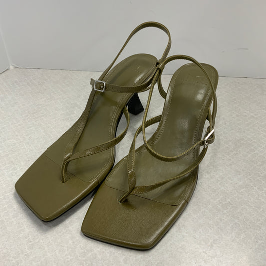 Green Sandals Heels Stiletto Marc Fisher, Size 8