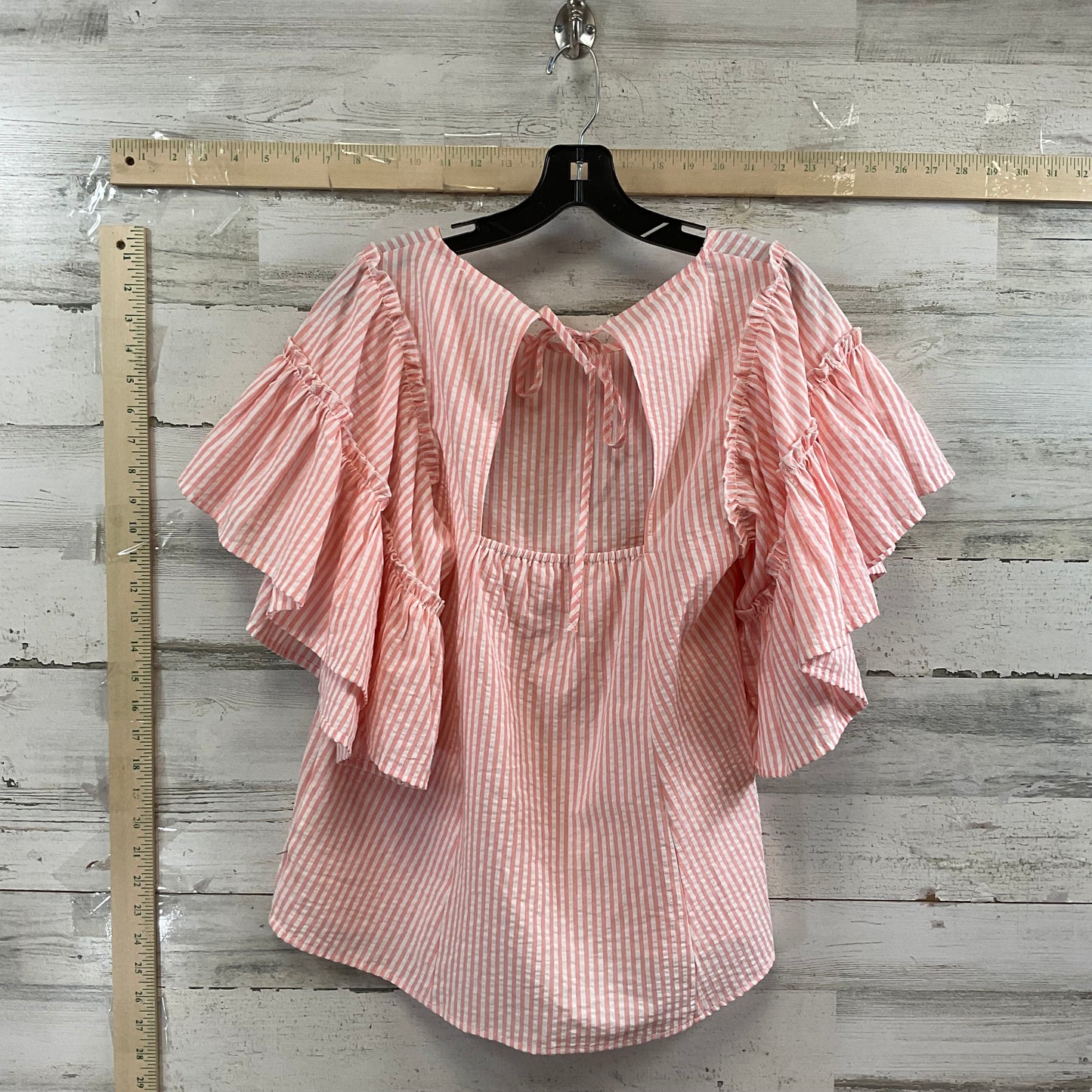 Top Short Sleeve By Umgee In Peach, Size: S