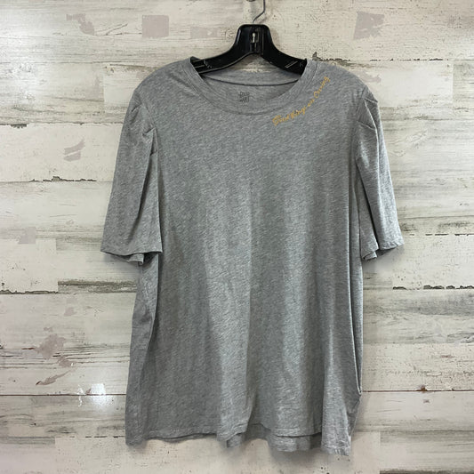 Top Short Sleeve By Matilda Jane In Grey, Size: Xxl