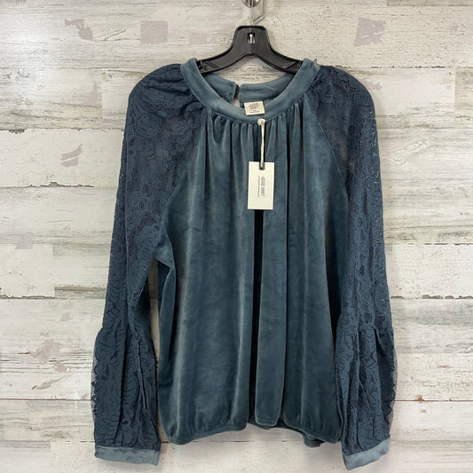 Top Long Sleeve By Matilda Jane In Blue, Size: Xxl