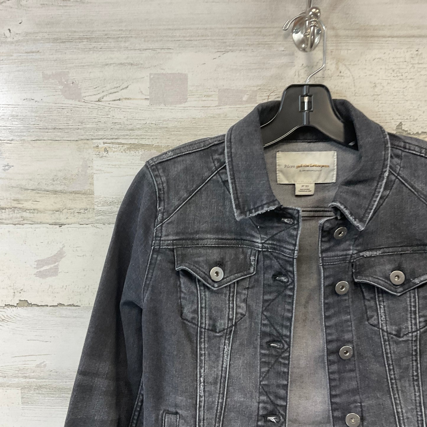 Jacket Denim By Pilcro In Black Denim, Size: Xs