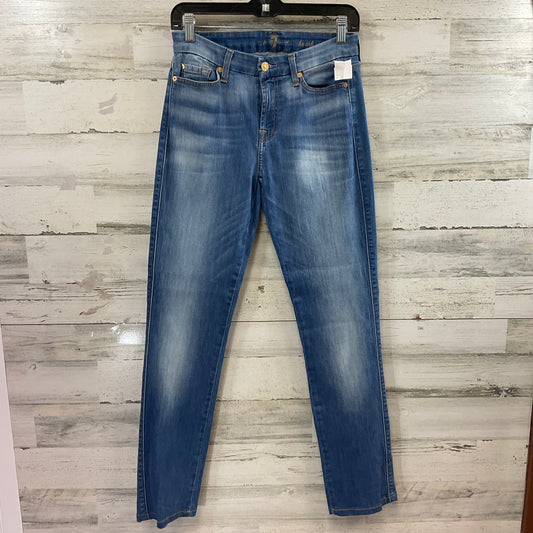 Jeans Straight By 7 For All Mankind In Blue Denim, Size: 6