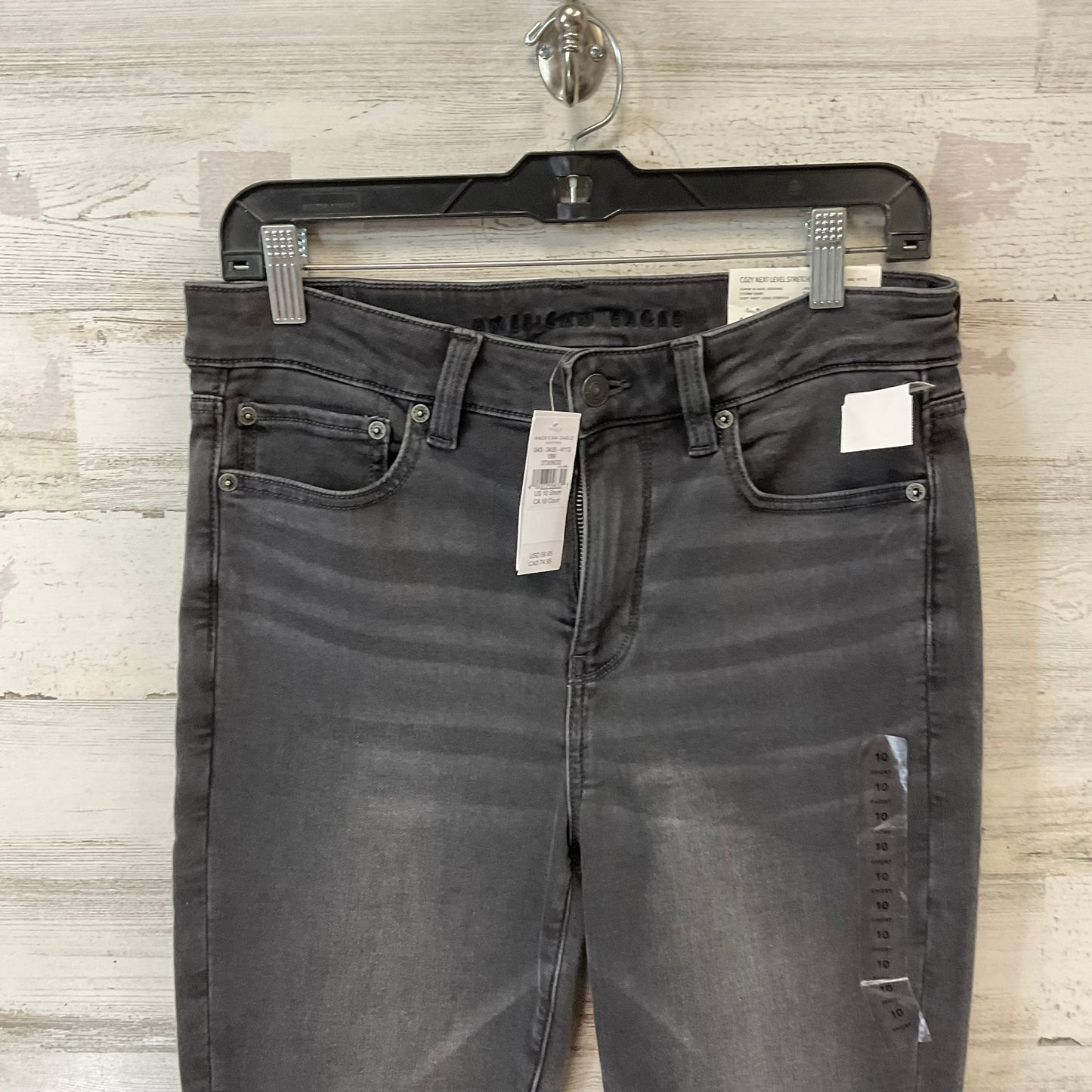 Jeans Jeggings By American Eagle In Black Denim, Size: 10