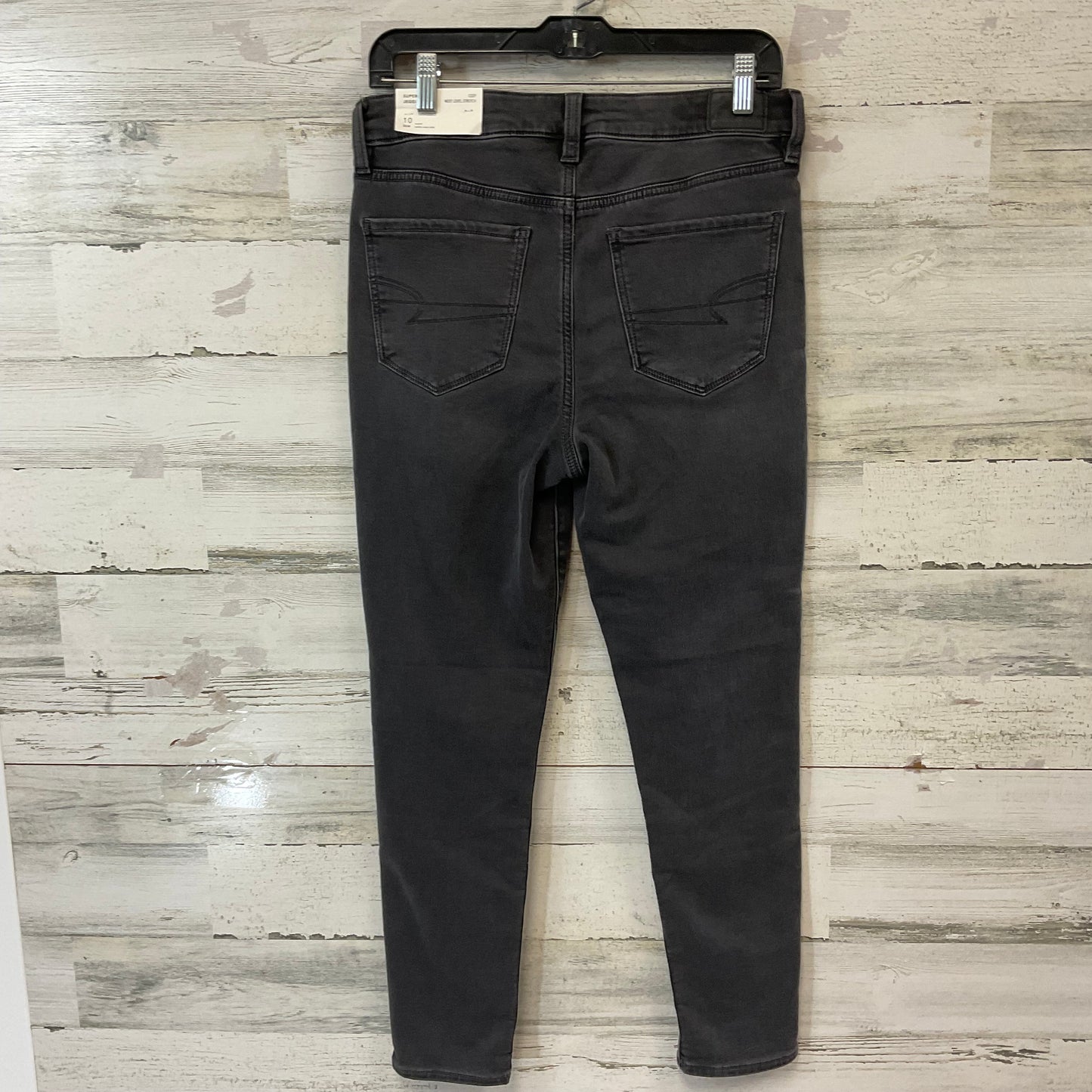 Jeans Jeggings By American Eagle In Black Denim, Size: 10