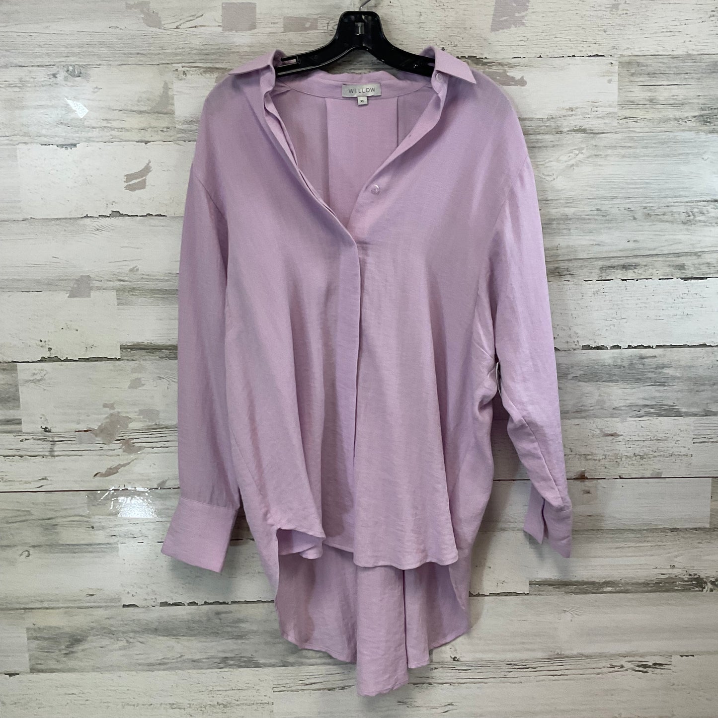 Blouse Long Sleeve By WILLOW In Purple, Size: Xs