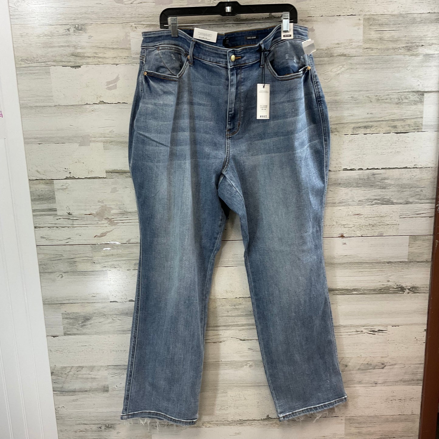 Jeans Straight By Judy Blue In Blue Denim, Size: 22womens