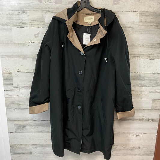 Coat Trench Coat By Appleseeds In Black, Size: 3x