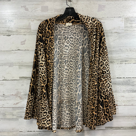 Cardigan By Artistic Works By Lu In Animal Print, Size: M