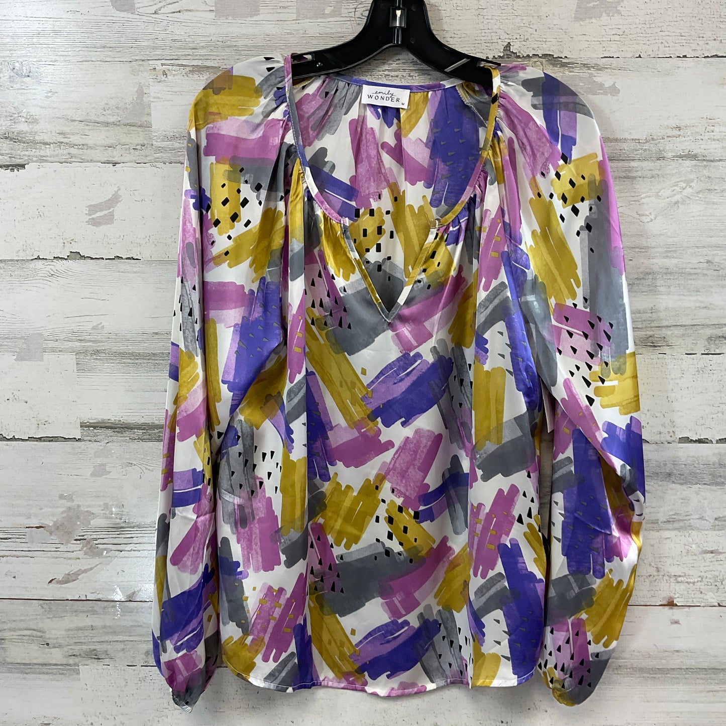 Top Long Sleeve By EMILY WONDER  In Purple, Size: M