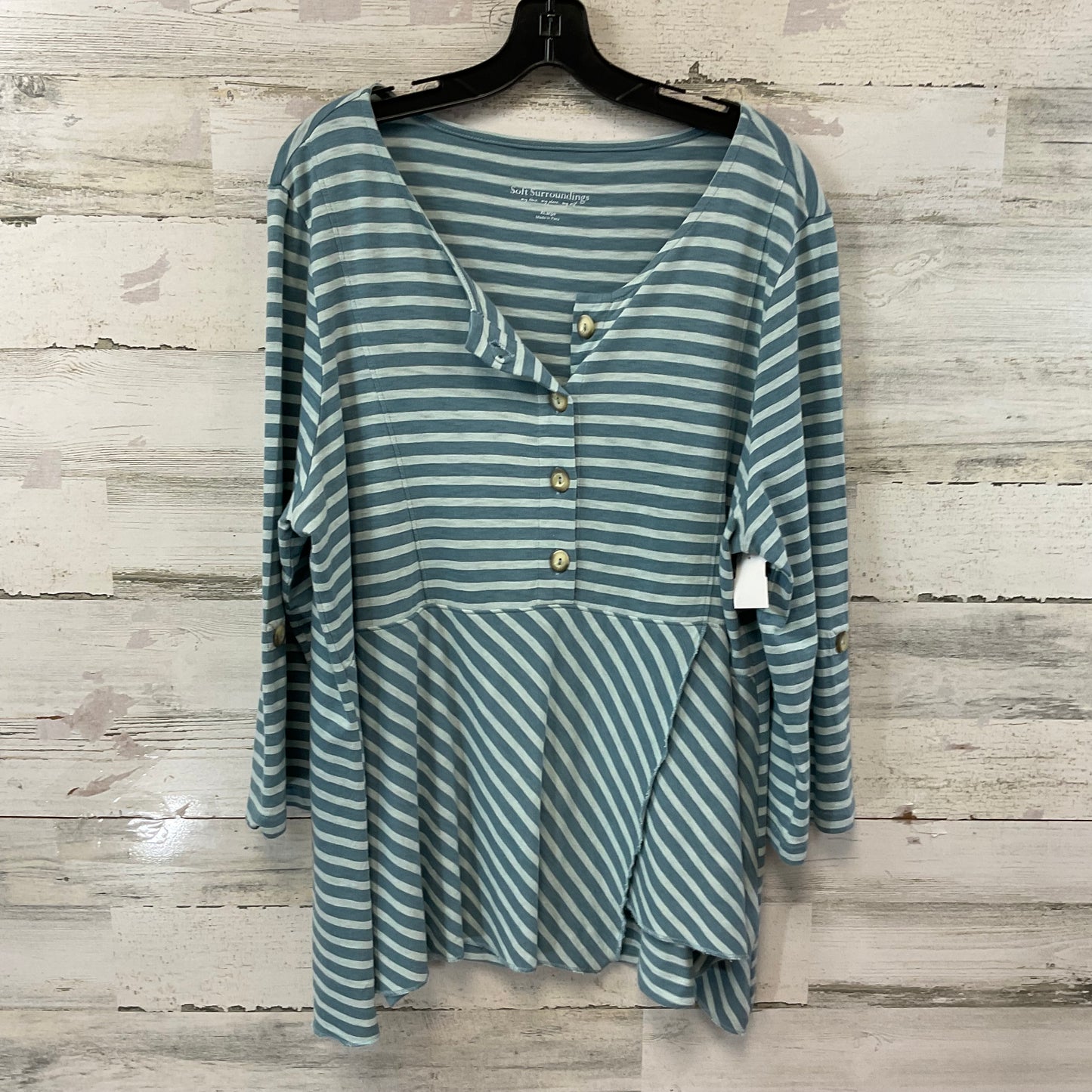 Top Long Sleeve By Soft Surroundings In Green, Size: Xl