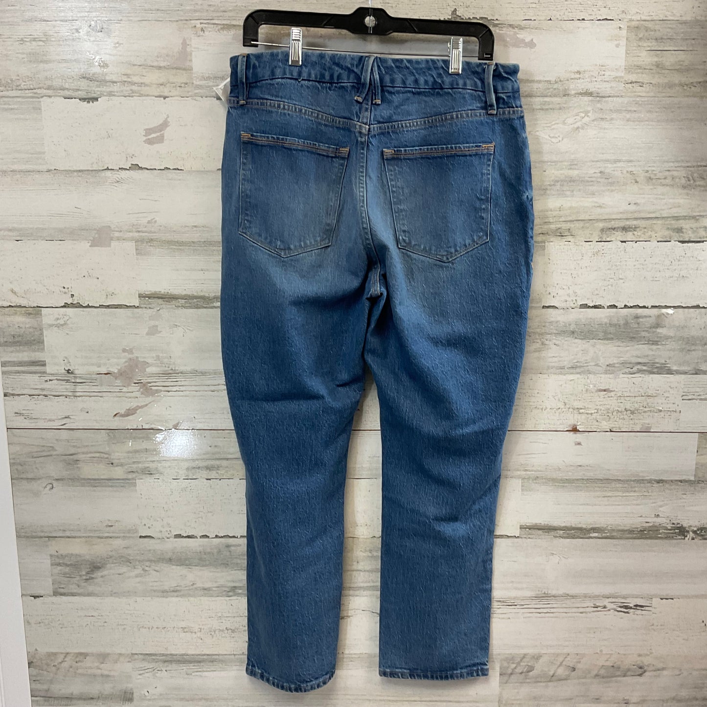 Jeans Straight By Good American In Blue Denim, Size: 12