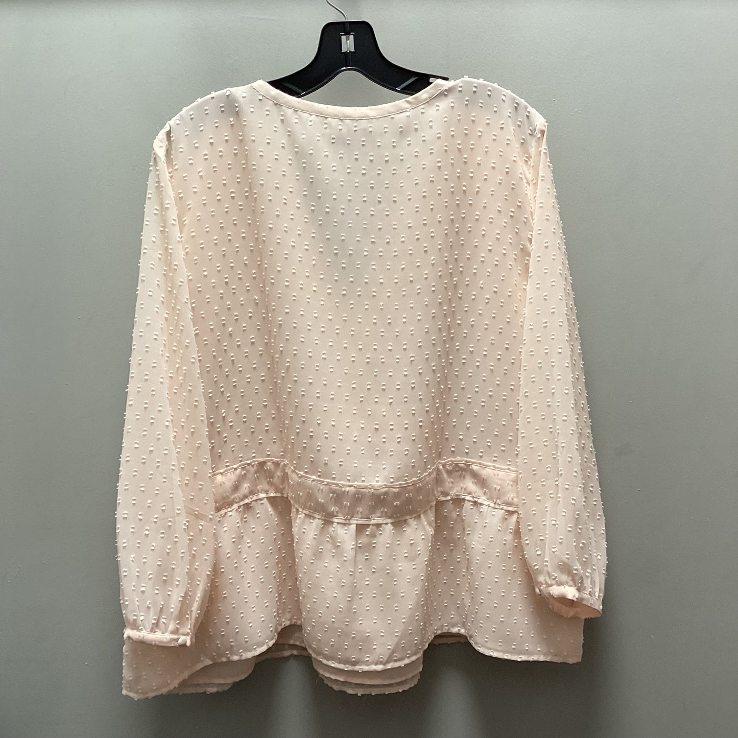 Top Long Sleeve By Loft In Peach, Size: Xl