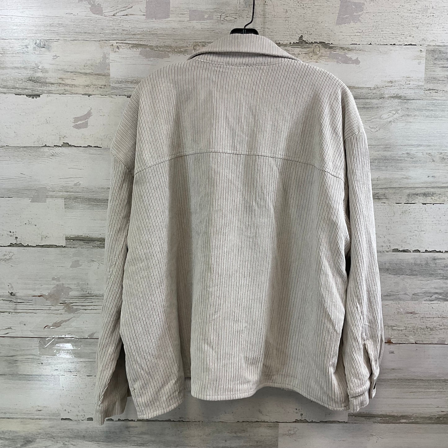 Jacket Shirt By Ci Sono In Cream, Size: L