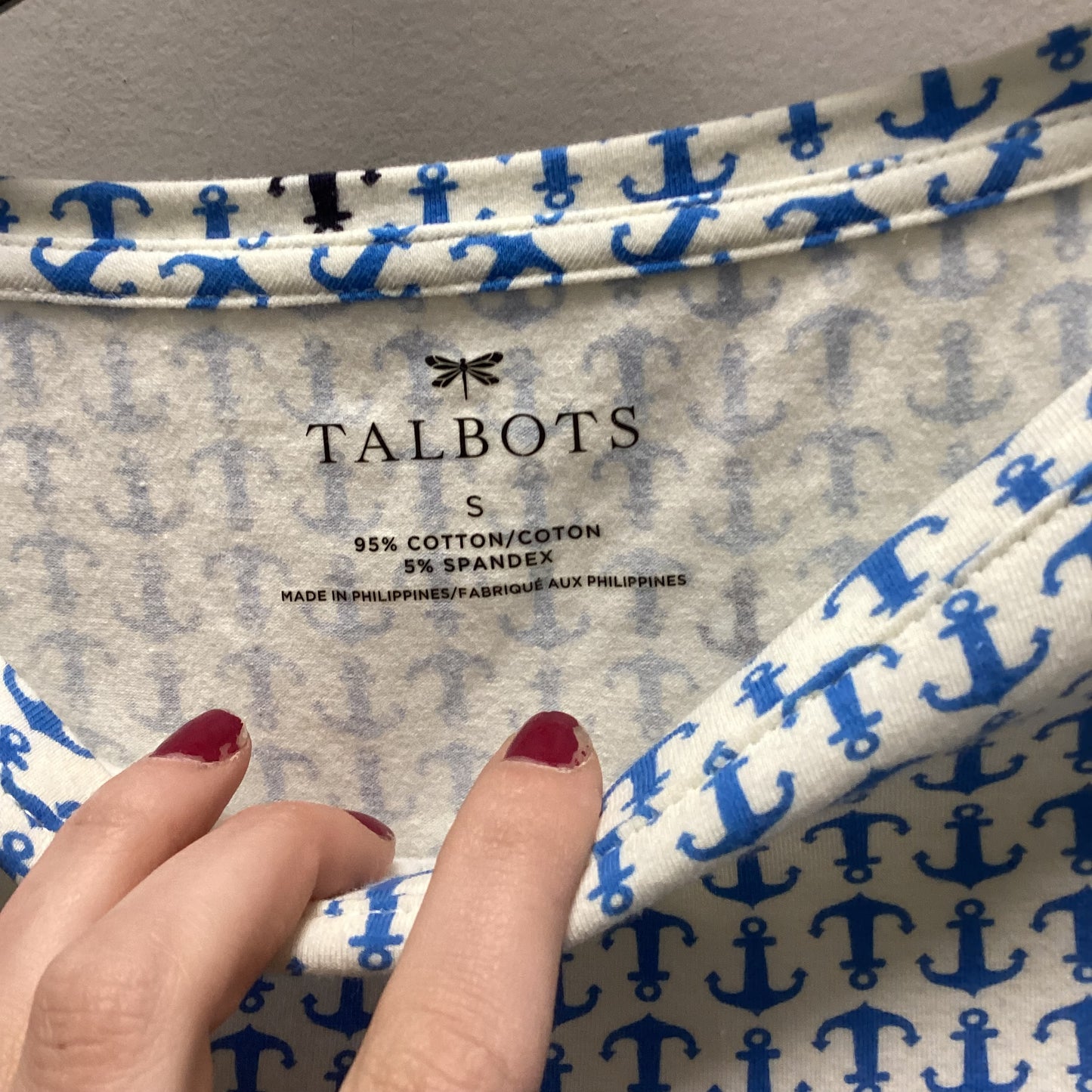 Top Long Sleeve By Talbots In Blue