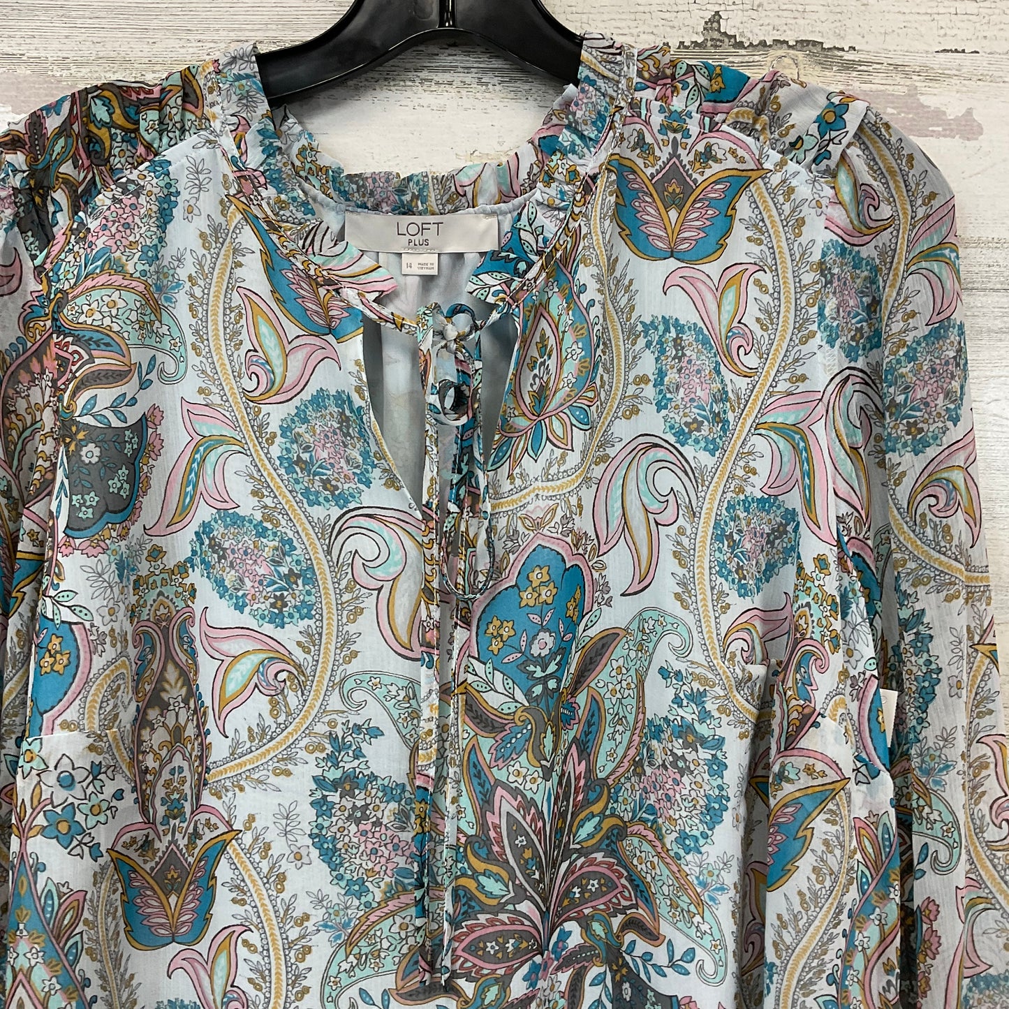 Top Long Sleeve By Loft In Blue, Size: L