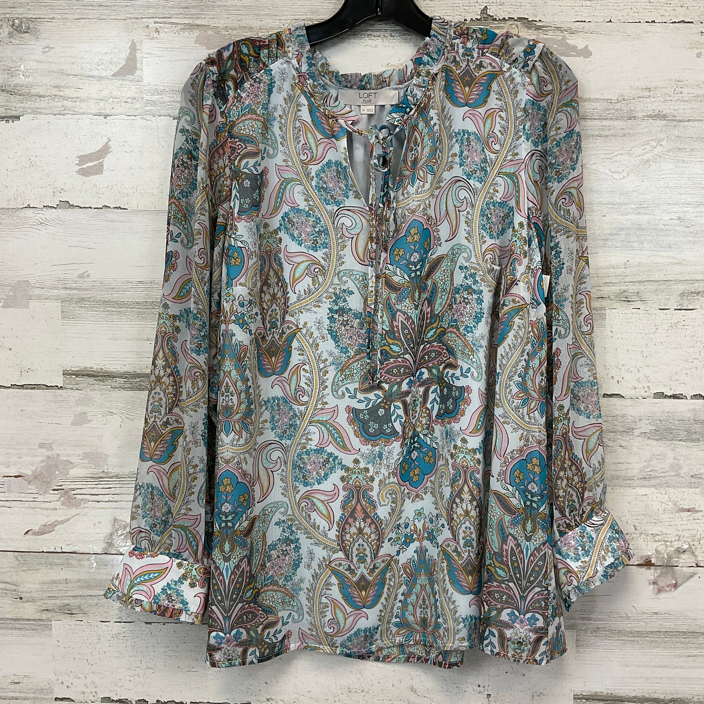 Top Long Sleeve By Loft In Blue, Size: L