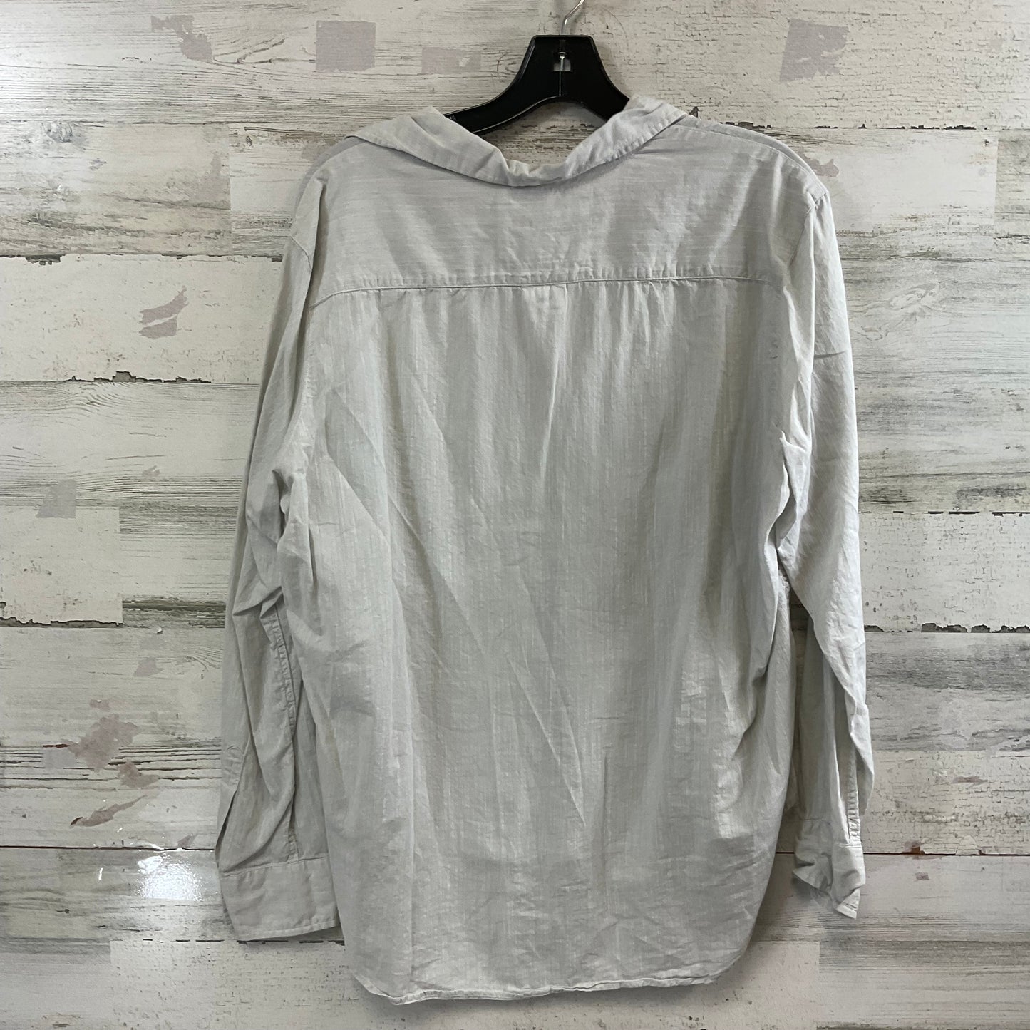 Blouse Long Sleeve By Frank And Eileen In Grey, Size: M